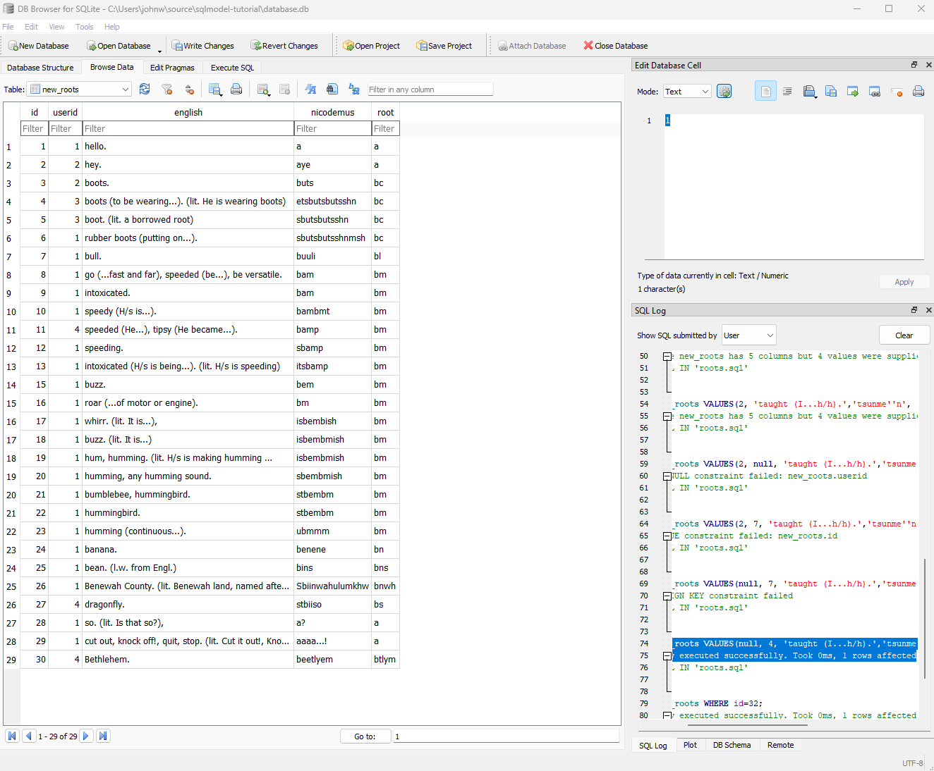 Insert, Update, and Delete Under Constraints - Advancing Indigenous ...